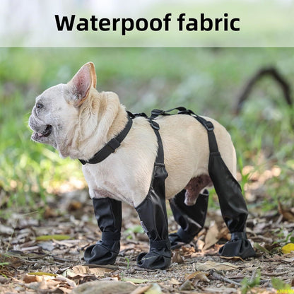 Waterproof Dog Boots Anti-Slip Dog Shoes,Rugged Rubber Sole,Pet Paw Protector, Dirty-Proof&Anti-Fall Dog Outdoor Walking Running